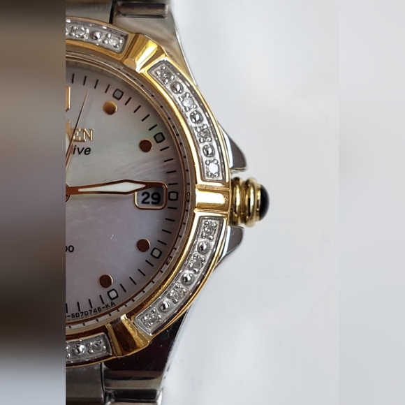 Citizen Eco-Drive Riva, Diamond Accent, MOP, Women's Two-Tone 26mm, EUC! - Picture 8 of 17
